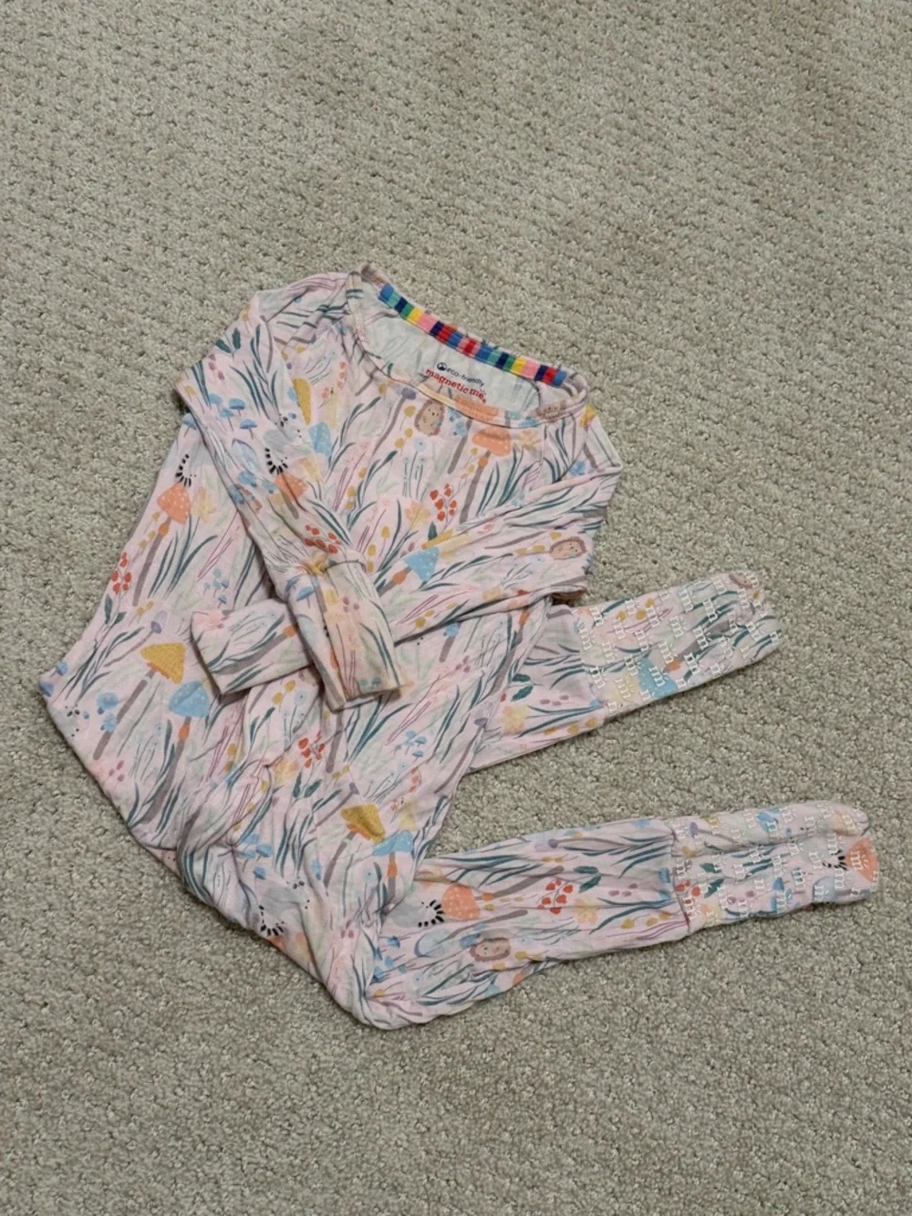 Magnetic Me Shrooms & Bloom Modal Magnetic Convertible Pajamas - 12 Mo